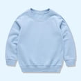 thumbnail image 1 of Unisex Boys Girls Sweatshirt Solid Color Cotton Pullover Crewneck Long Sleeve Tops 1-13 Years Light Blue 12 Years, 1 of 3