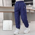 thumbnail image 1 of Unisex Boys Girls Winter Warm Sherpa Lined Sweatpants Jogger Boys' Winter Cotton Pants With Thick Velvet Warm Down Pants Casual Outerwear Pants Children's Pants 3-10Years, 1 of 8