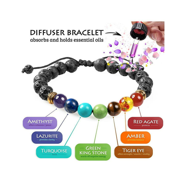 Multicolor Natural Crystal Stone 12mm Round Beads Bracelets, For