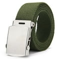 thumbnail image 1 of Unisex Braided Leather Belt | Adjustable Western Belt for Jeans, Shorts & Casual Wear Under 5$, Yubnlvae Outdoor Unisex Canvas Belt Men's Training Belt Belt , Army Green, One Size, 1 of 1