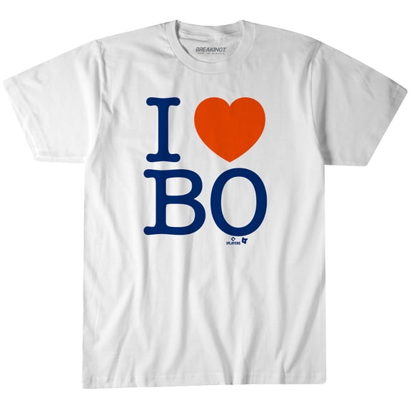 Unisex BreakingT Bo Bichette White New York Mets I Heart Bo T-Shirt