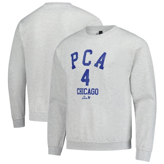 Unisex BreakingT Pete Crow-Armstrong Heather Gray Chicago Cubs Player Name & Number Sweatshirt