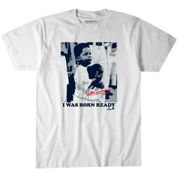 Unisex BreakingT Vladimir Guerrero Jr. White Toronto Blue Jays Born Ready T-Shirt