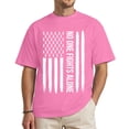 thumbnail image 1 of Unisex Breast Cancer Awareness Shirt – No One Fights Alone – Pink Ribbon American Flag Support Tee – Azalea Small, 1 of 1