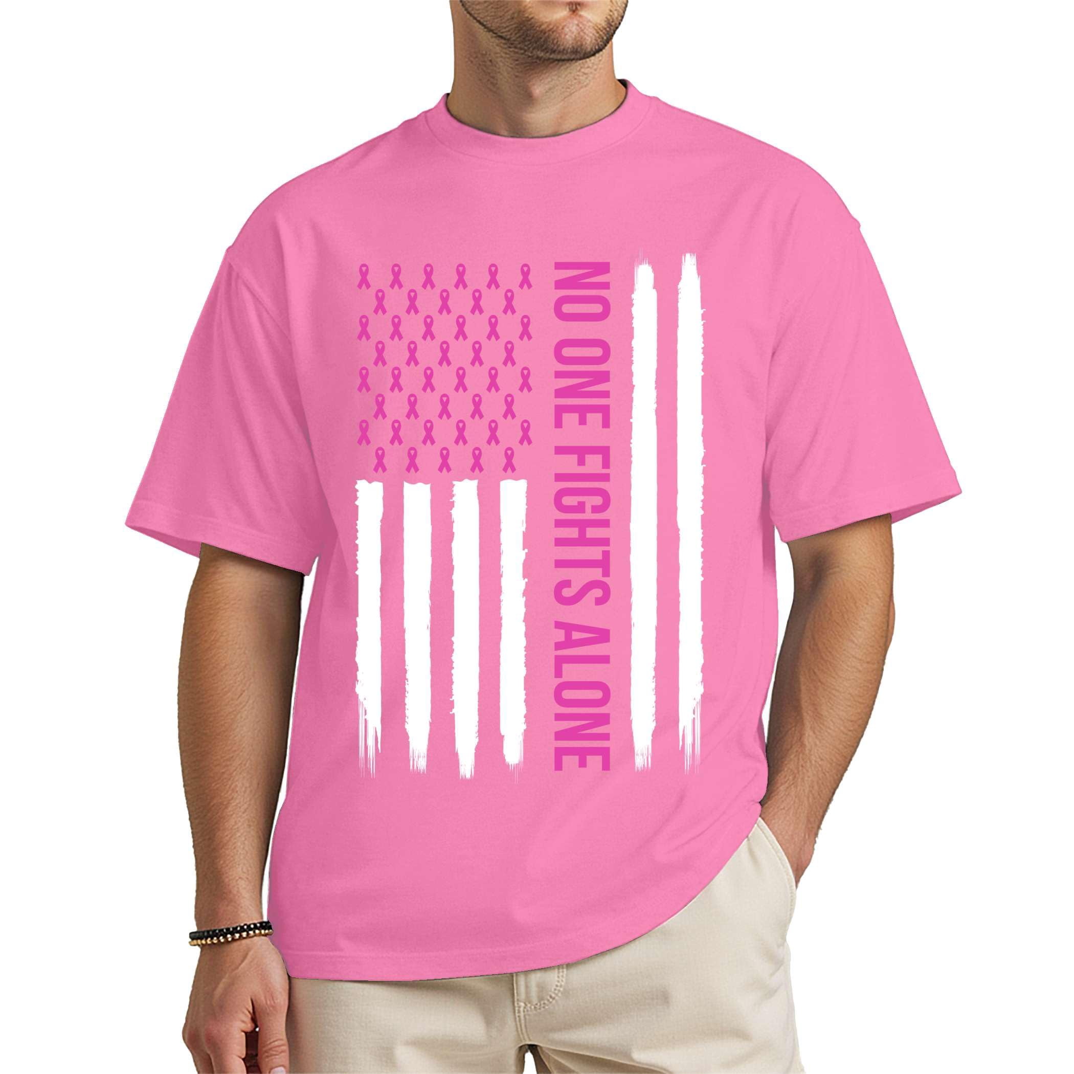 Unisex Breast Cancer Awareness Shirt – No One Fights Alone – Pink ...