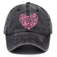 thumbnail image 1 of Unisex Cancer Prevention Month Awareness Month Printed Baseball Cap Pink Ribbon Design Baseball Cap Women Grey One Size, 1 of 6