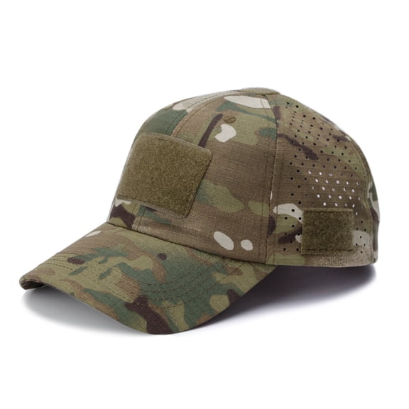 Unisex Breathable Camouflage Baseball Cap Military Tactical Sun Hat, Adjustable Outdoor Sports Training Cap Moisture Wicking Headwear for Hiking and Climbing