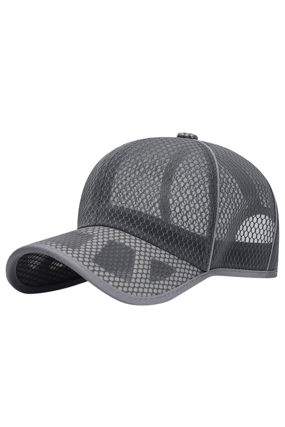 Unisex Breathable Full Mesh Baseball Cap Quick Dry Running Hat Lightweight Cooling Water Sports Hat Adjustable Outdoor Sunscreen Casual Caps Mesh Brim Tennis Cap Trucker Mesh Hat Cool Outdoor Hat