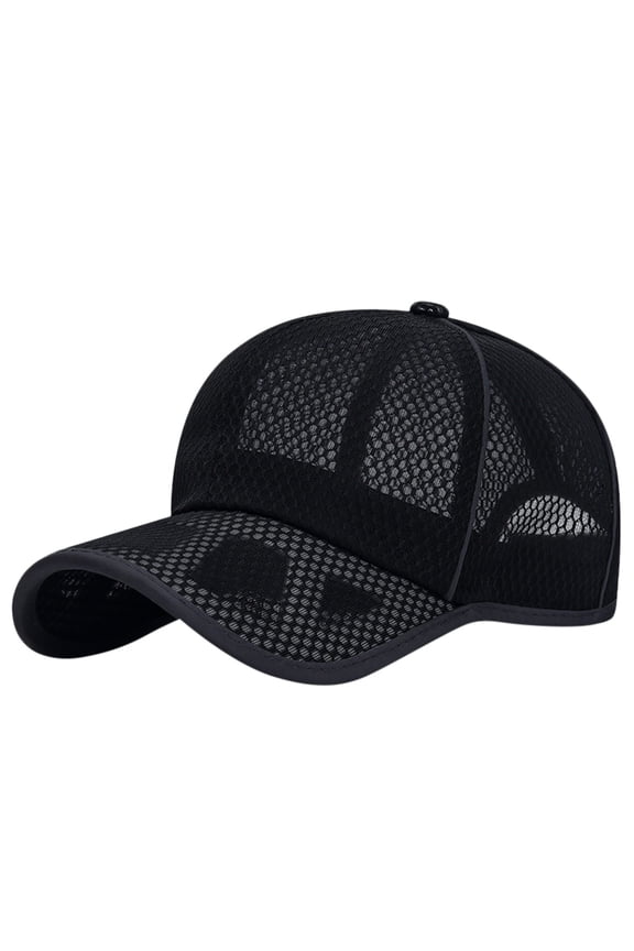 Unisex Breathable Full Mesh Baseball Cap Quick Dry Running Hat Lightweight Cooling Water Sports Hat Adjustable Outdoor Sunscreen Casual Caps Mesh Brim Tennis Cap Trucker Mesh Hat Cool Outdoor Hat