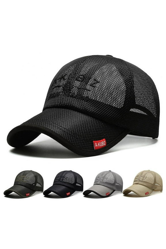 Unisex Breathable Full Mesh Hat, Summer Mesh Baseball Cap Trucker Hat, Baseball Cap for Men Women Outdoor Sports