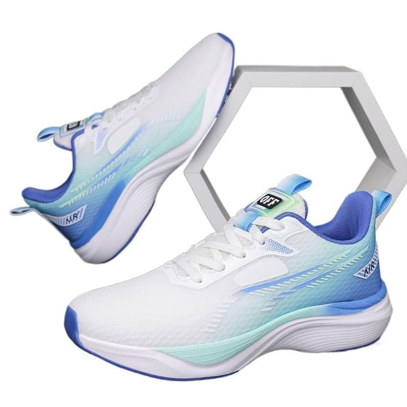 Unisex Breathable Gradient Mesh Running Shoes, Lightweight Lace-Up Athletic Sneakers for Men & Women