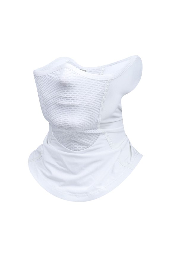 Unisex Breathable Neck Gaiter with Ear Loops and Mesh Panel, UV Protection Face Cover for Cycling Hiking