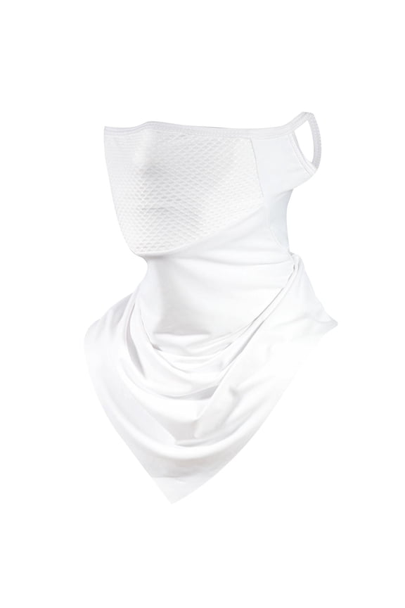 Unisex Breathable Neck Gaiter with Ear Loops and Mesh Panel, UV Protection Face Cover for Cycling Hiking
