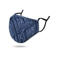 thumbnail image 1 of Unisex Breathable Reusable Face Masks,Blue/White Maze, 1 of 4