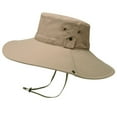 thumbnail image 1 of Unisex Bucket Hat CQXIDFH Solid Color Bucket Hat with Drawstring, Foldable Sun Shade Cap for Fishing Mountaineering Outdoor, Baseball Caps (Beige, One Size), 1 of 5