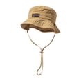 thumbnail image 1 of Unisex Bucket Hat Double Sided Cotton Sun Protection Travel Outdoor Beach Khaki, 1 of 8