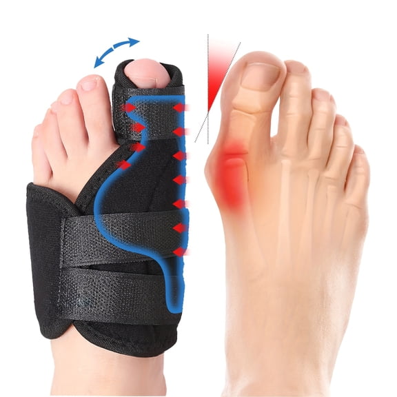 Unisex Bunion Corrector, Bunion Pain Relief Orthopedic Splint, Big Toe Separator, Adjustable Day & Night Support, Comfortable Hammer Toe Corrector