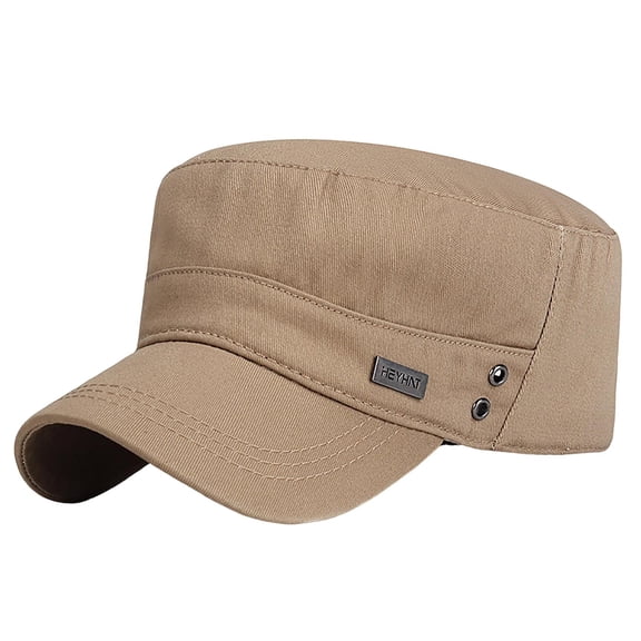 Unisex Cadet Military Cap Adjustable Tactical Operator Cap Flat Top Baseball Cap Outdoor Sun Hat for Walking Yachting