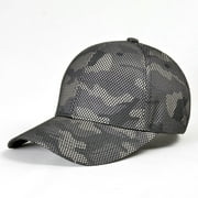 Unisex Camouflage Adjustable Mesh Hat,Breathable Summer Head Sun Protection Baseball Cap