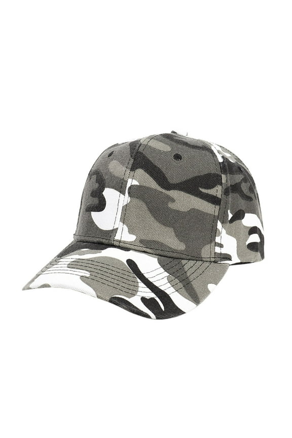 Unisex Camouflage Baseball Cap, Lightweight Breathable Adjustable Snapback Hat, Outdoor Sport Fishing Hat, Beach Party Sun Hat for Men Women-Gray