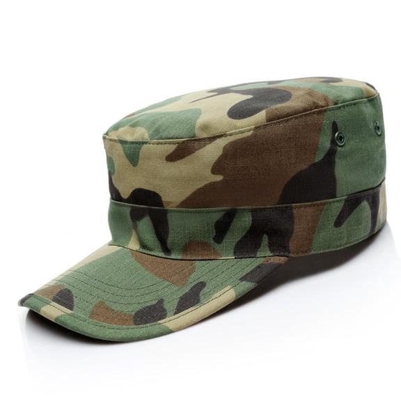Unisex Camouflage Flat Top Hat Lightweight Polyester For Cycling Hiking Daily Wear Sports Wear