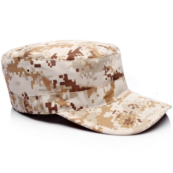 Unisex Camouflage Flat Top Hat Lightweight Polyester For Cycling Hiking Daily Wear Sports Wear