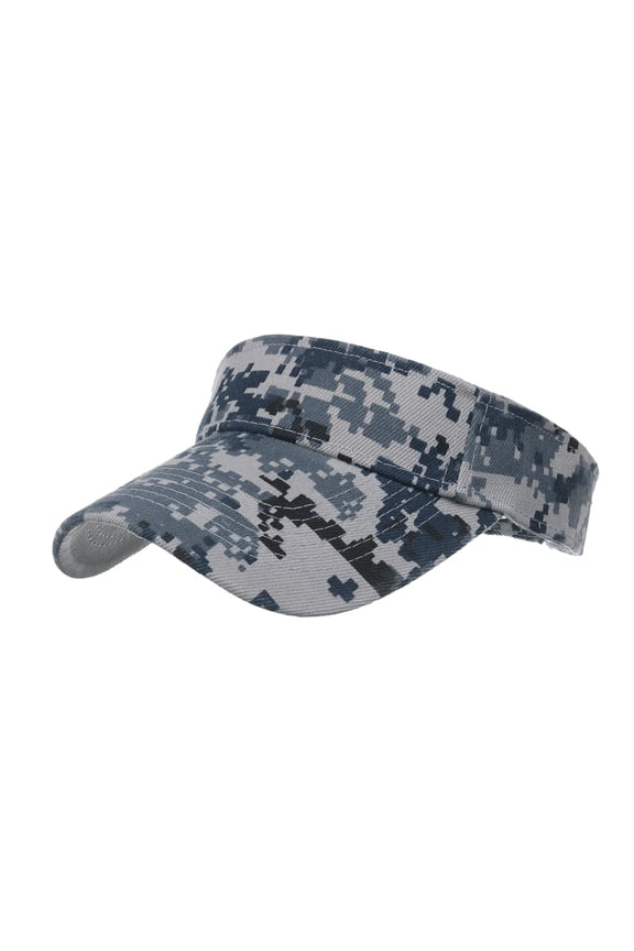 Unisex Camouflage Open Top Visor Hat, Adjustable Sun Hat with UV Protection for Men and Women, Fashion Beach Outdoor Hip Hop Style Cap for Summer Activities and Daily Wear-D
