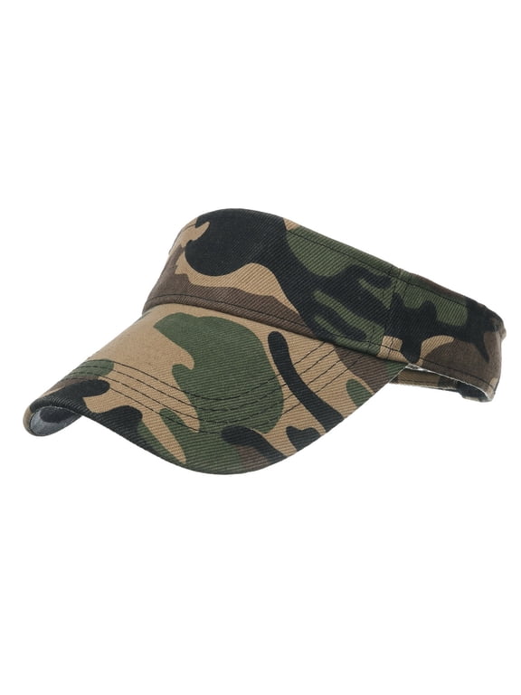 Unisex Camouflage Visor Hat, Breathable Open Top Adjustable Baseball Cap for Summer Sun Protection, Casual Outdoor Sporty Style for Men and Women A One Size