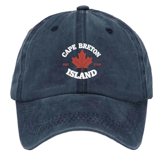 Unisex Canada Print Casual Baseball Cap Outdoor Sports Dad Hat Sun Protection Snapback Cap Navy