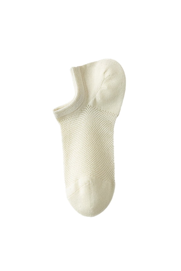 Unisex Candy Color No-Show Boat Socks, Anti-Slip Invisible Socks for Men and Women, Breathable Low Cut Socks for Sneakers, Spring and Summer Daily Wear, Comfortable and Invisible Design Beige