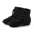 thumbnail image 1 of Unisex Canvas Dance Boots, Lace-up High-top Split-sole Shoes for Kids and Adults Training Black 26, 1 of 7