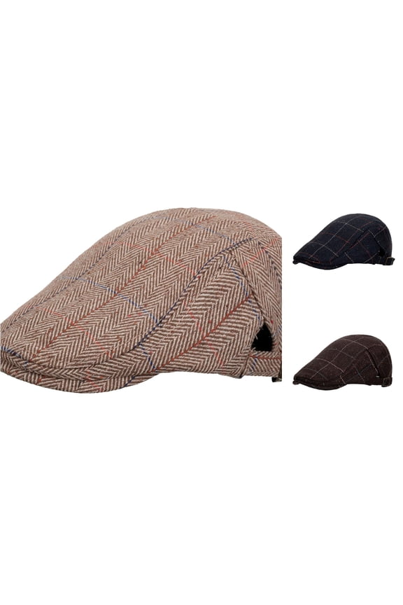 Unisex Cap Lattice Prints Hat Work Cap Plain Sunshade Cap Climbing Outdoors Autumn Winter Cap French Hat Summer One Size