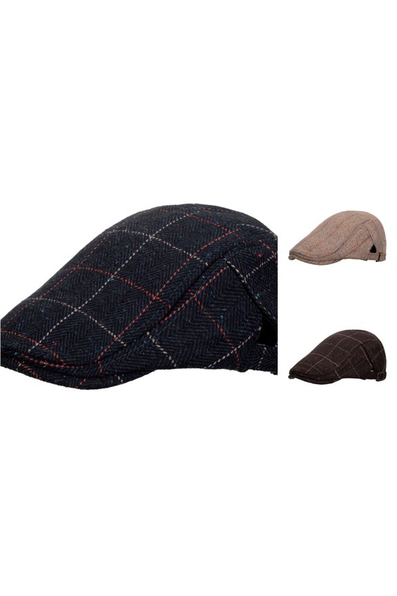 Unisex Cap Lattice Prints Hat Work Cap Plain Sunshade Cap Climbing Outdoors Autumn Winter Cap French Hat Summer One Size