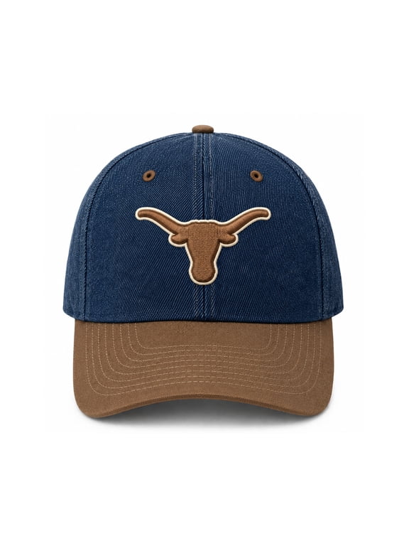 Unisex Cap X x Wrangler Blue/Brown Texas Longhorns Denim Adjustable Hat