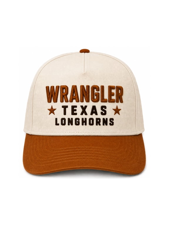 Unisex Cap X x Wrangler Cream/Texas Orange Texas Longhorns Starred Adjustable Hat