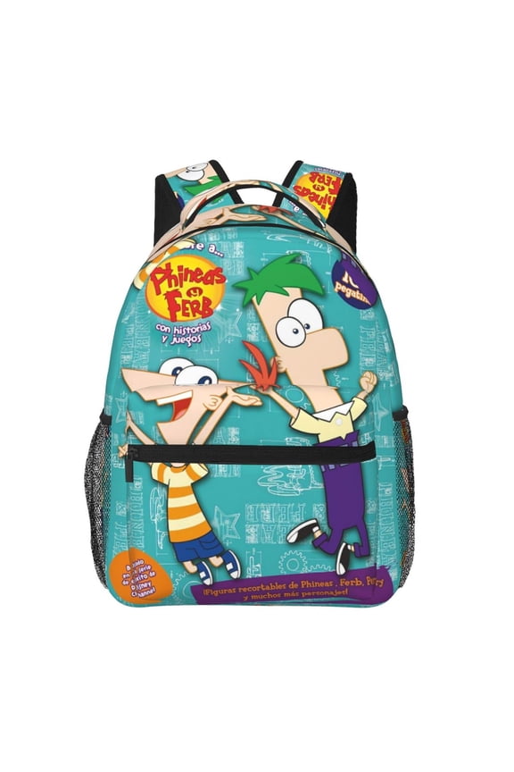 Unisex Cartoon Large Capacity Bookbag Schoolbag Daypack Gift Phineas & Ferb Style 2 Casual Backpack