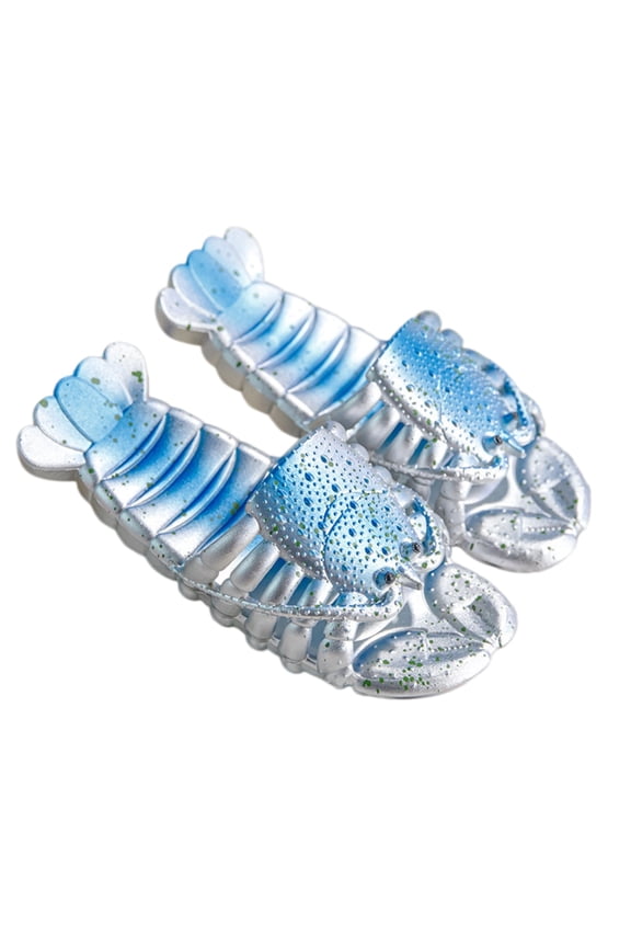 Unisex Cartoon Lobster Slide Sandals Funny Open Toe Non Slip Beach Shower Slippers