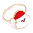 thumbnail image 1 of Unisex Cartoon Snowman Rings Christmas Adjustable Alloy Holiday Rings Festive Design Drip Oil Rings Cartoon Rings Holiday Jewelry for Women and Men, 1 of 3