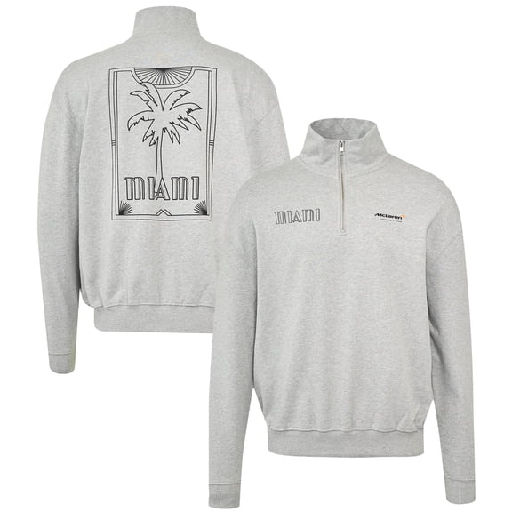 Unisex Castore Gray McLaren F1 Team 2025 Miami Grand Prix Quarter-Zip Sweatshirt