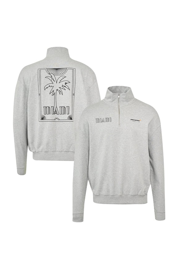 Unisex Castore Gray McLaren F1 Team 2025 Miami Grand Prix Quarter-Zip Sweatshirt
