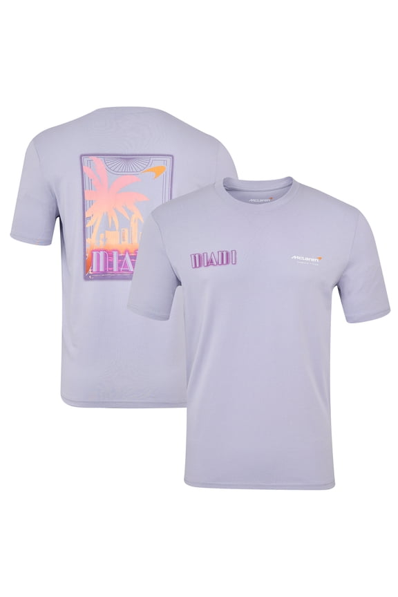 Unisex Castore Lavender McLaren F1 Team 2025 Miami Grand Prix Relaxed Graphic T-Shirt