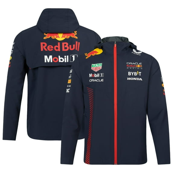 Unisex Castore Navy Red Bull Racing 2023 Team Water-Resistant Full-Zip Jacket