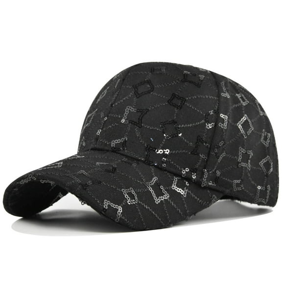 Unisex Casual Denim Retro Sequin Baseball Cap Fashion Funny Baseball Cap Ajustable Peaked Cap Outdoor Sports Couple Hats Adjustable Curved Brim Hats Sun