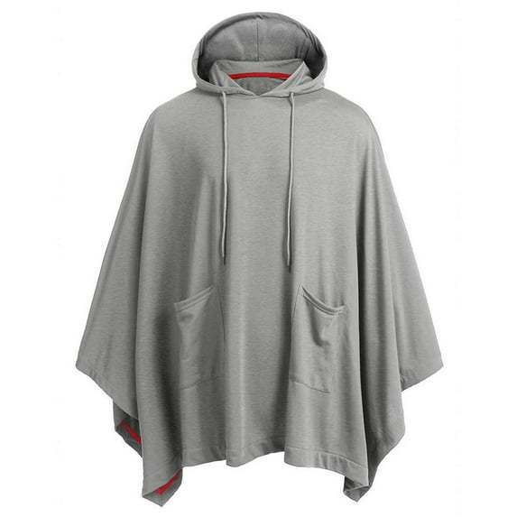 Unisex Casual Hooded Poncho Cape Cloak Fashion Coat Hoodie Pullover with Pocket Hoodies Men Hoodies Hoodie