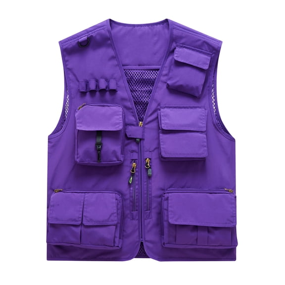 Unisex Casual Lightweight Outdoor Fishing Work Safari Travel Photo Men Women Cargo Vest Jacket Multi Pockets Travel Vest For Men