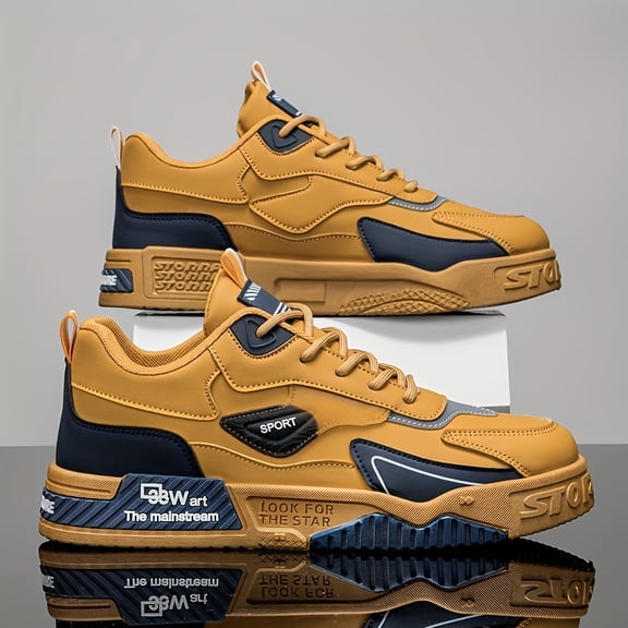 Unisex Casual Shoes | Breathable PU Upper, Durable PVC Sole, Low-Top Design | All-Season Comfort for Gym, Hiking, Outdoor Training - Beige