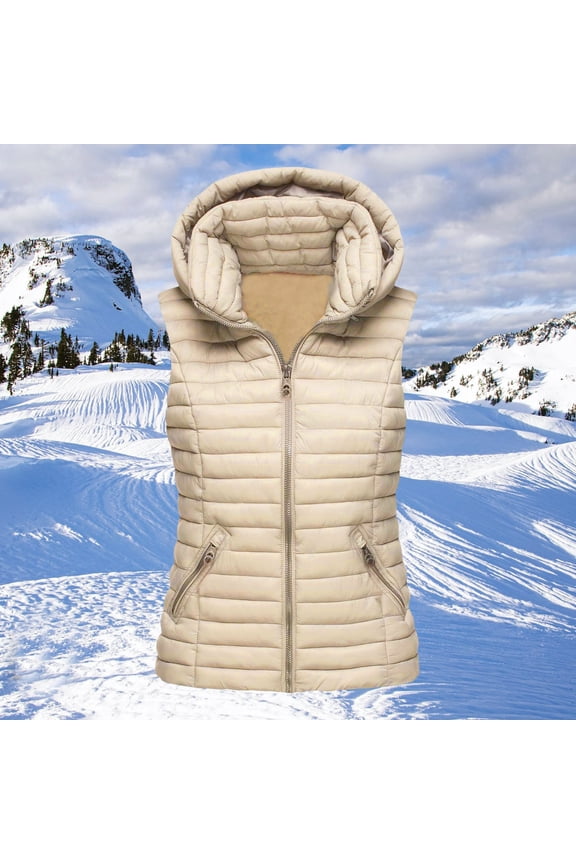 Unisex Casual Solid Vest Zipper Pocket Loose Sleeveless Jacket Hooded Coat down Vest Lightweight Vest Womens plus Vest Women Vest Lightweight Women Long Vests for Women Amour Vest down Vest Jacket for