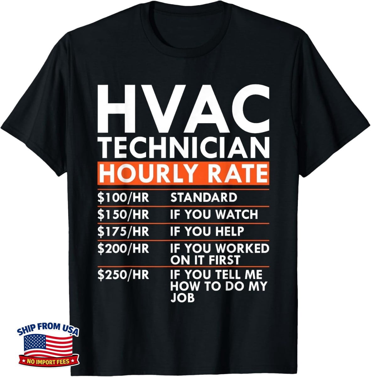 Hvas Tech Unisex Casual T Shirt Featuring Hvac Technician - Walmart.com