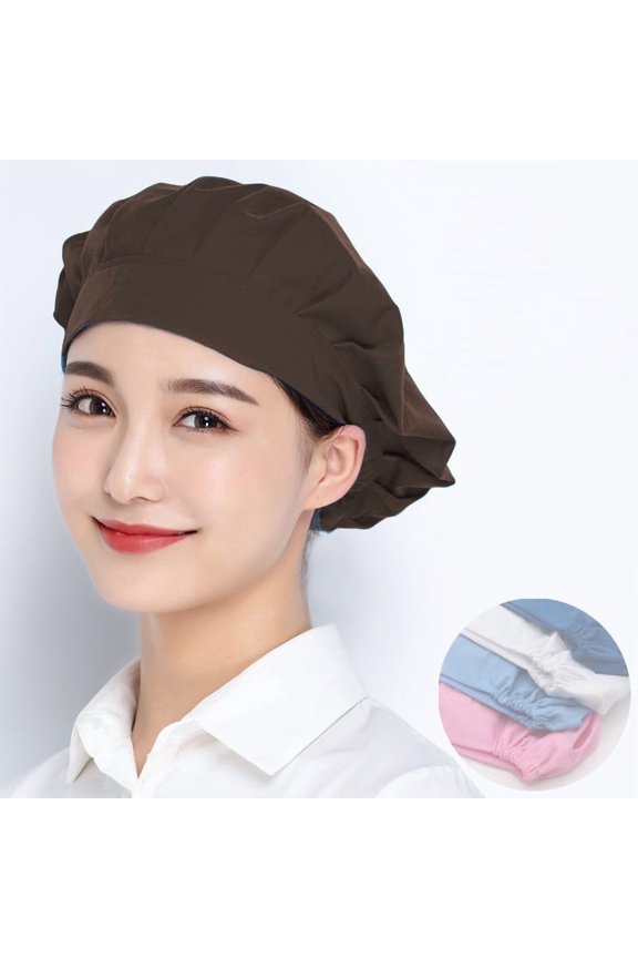 Unisex Catering Canteen Cook Hat Hotel Kitchen Cooking Chef Cap Food Service Adjustable Cap Food Factory Work Hats