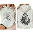 thumbnail image 1 of Unisex Catholic Hoodie, Virgen de Guadalupe Pray for Us Double-Sided Hoodie, Our Lady of Guadalupe Faith-Inspired Hooded Sweatshirt, Religious Devotion Pullover, Sizes S–5XL, 1 of 7